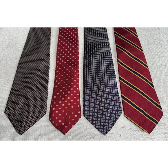 Men's Neck Tie NeckTie LOT of 4 Polo Ralph Lauren Italy